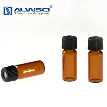 1.5ml hplc chromatograph amber glass vials with pp screw lid